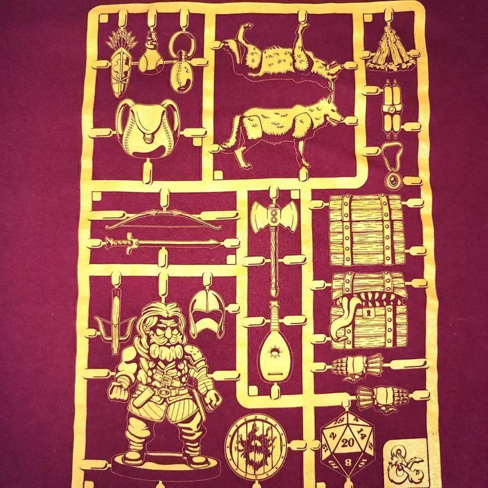 Dungeons & Dragons cinnamon red graphic T-shirt Lootcrate Exclusive 2XL